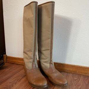 Vintage Knee High Leather Tan Classic GOLO Riding Boots Women’s 9